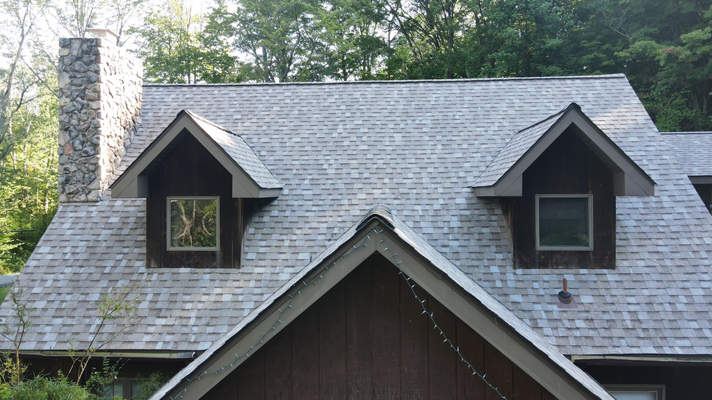 Shingle installation close-up